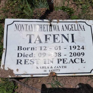 TAFENI Nontayithethwa Angelina 1924-2009