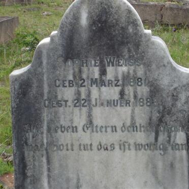 WEISS Sophie 1881-1883
