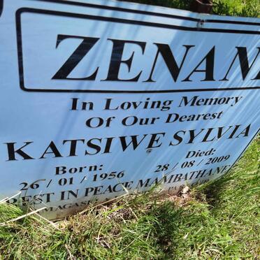 ZENANI Katsiwe Sylvia 1956-2009