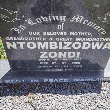 ZONDI Ntombizodwa 1953-2020