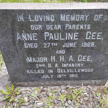 GEE H.H.A. -1916 &amp; Anne Pauline -1968