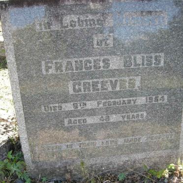 GREEVES Frances Bliss -1954