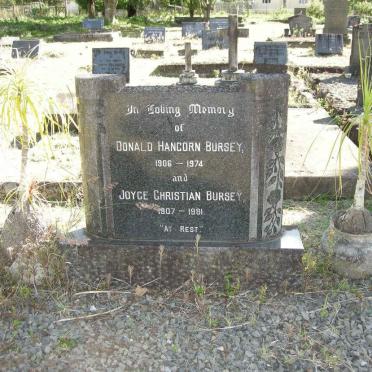 BURSEY Donald Hancorn 1906-1974 &amp; Joyce Christian 1907-1981