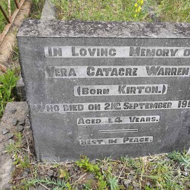 WARREN Vera Gatacre nee KIRTON -1953