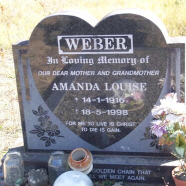 WEBER Amanda Louise 1916-1998
