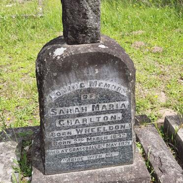 CHARLTON Sarah Maria nee WHEELDON 1832-1921
