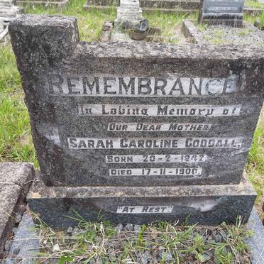 GOODALL Sarah Caroline 1842-1900