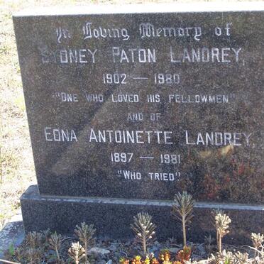 LANDREY Sydney Paton 1902-1980 &amp; Edna Antoinette 1897-1981