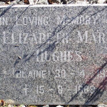 HUGHES Elizabeth Mary nee BLAINE 1930-1988
