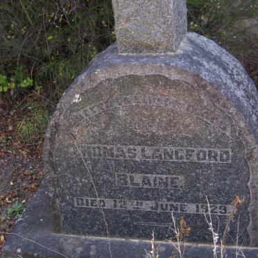 BLAINE Thomas Langford -1929 &amp; Nora Elizabeth -1921