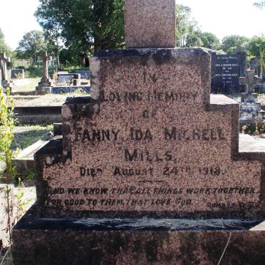 MILLS John Johnson -1895 &amp; Fanny Ida Michell -1918