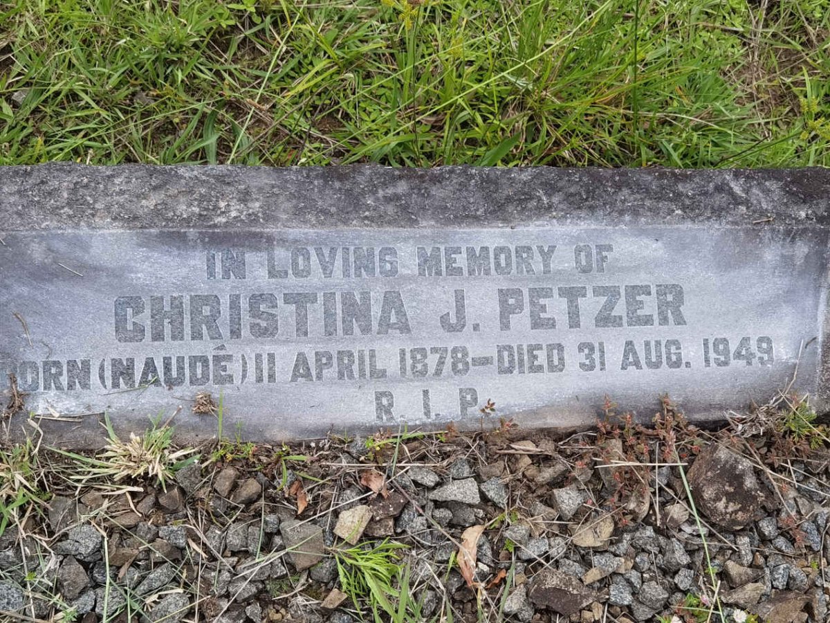 PETZER Christina J. nee NAUDÉ 1878-1949