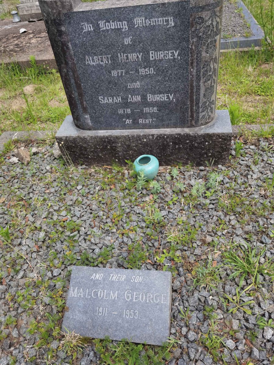 BURSEY Albert Henry 1877-1950 &amp; Sarah Ann 1878-1950 :: BURSEY Malcolm George 1911-1953