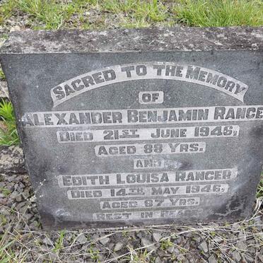 RANGER Alexander Benjamin -1946 &amp; Edith Louisa -1946