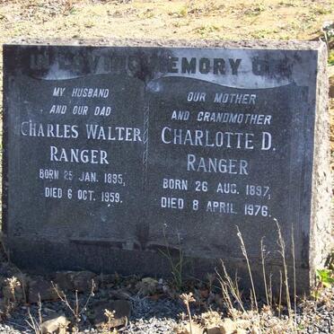 RANGER Charles Walter 1895-1959 &amp; Charlotte D. 1897-1976