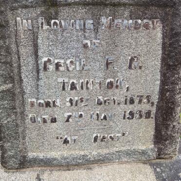 TAINTON Cecil F.G. 1873-1930