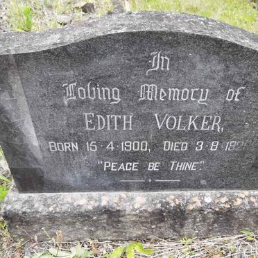 VOLKER Edith 1900-1929