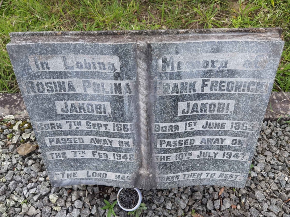 JAKOBI Frank Fredrick 1863-1947 & Rosina Polina 1868-1948