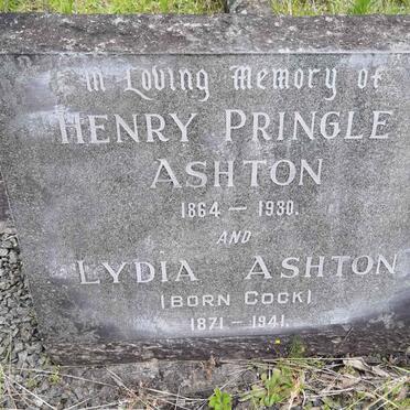 ASHTON Henry Pringle 1864-1930 &amp; Lydia COCK 1871-1941