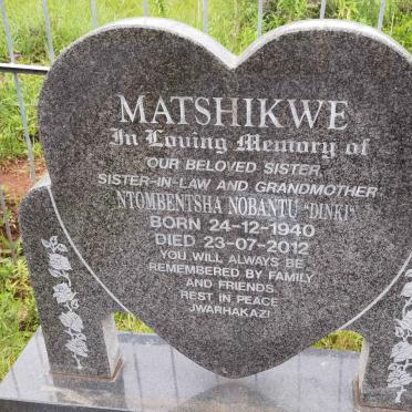 MATSHIKWE Ntombentsha Nobantu 1940-2012