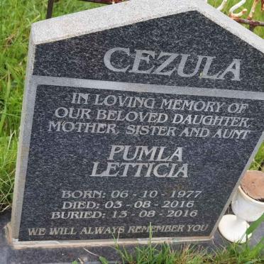 CEZULA Pumla Letticia 1977-2016