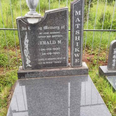 MATSHIKWE Gerald M. 1930-1991