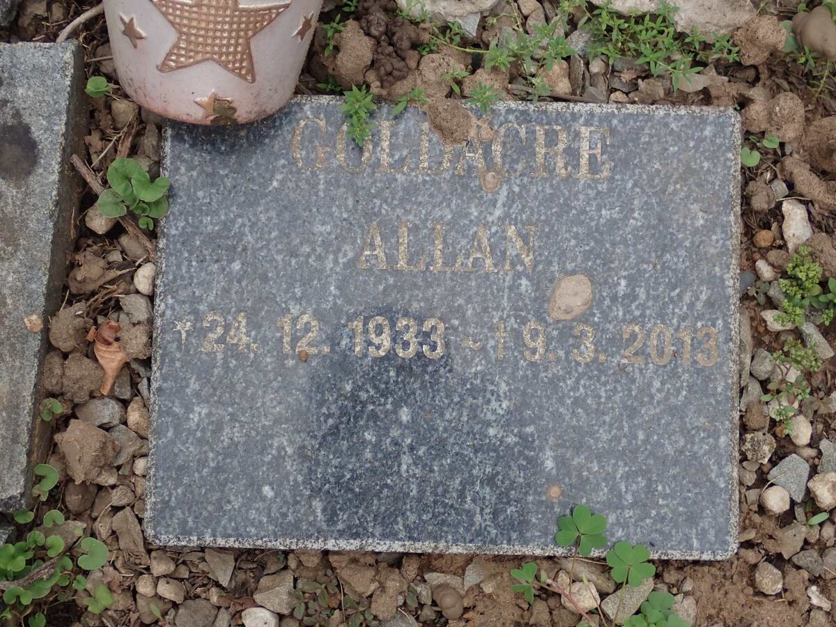 GOLDACRE Allan 1933-2013