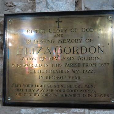 GORDON Eliza -1922