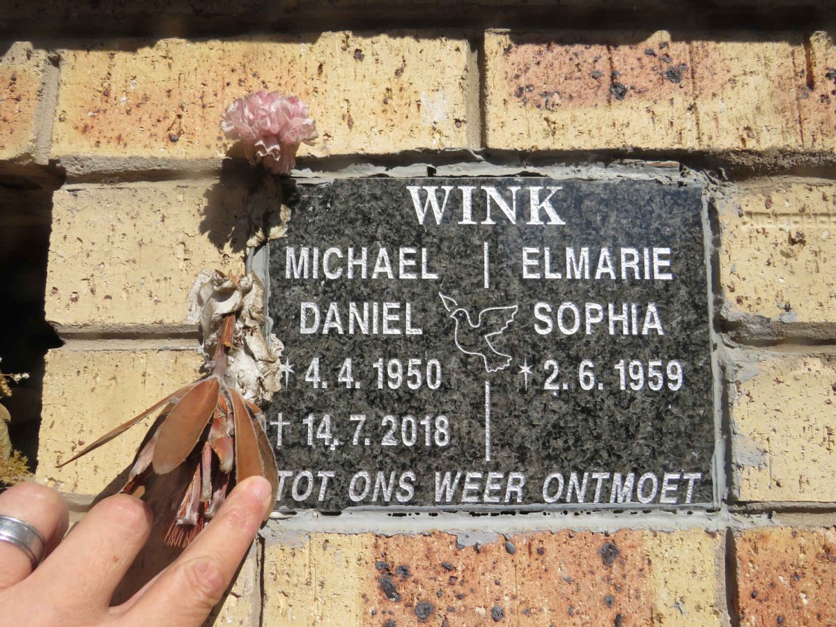 WINK Michael Daniel 1950-2018 & Elmarie Sophia 1959-