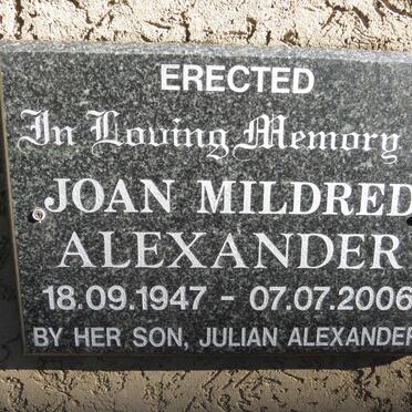 ALEXANDER Joan Mildred 1947-2006