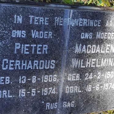 ? Pieter Gerhardus 1906-1974 &amp; Magdalena Wilhelmina 1907-1974