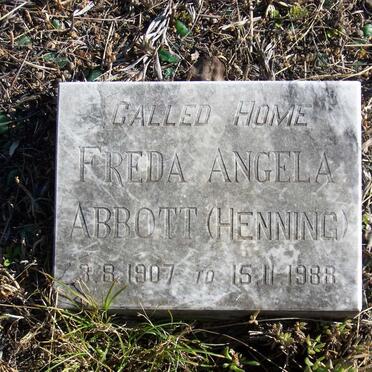 ABBOTT Freda Angela nee HENNING 1907-1988