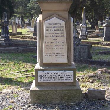 ANDRE Carl 1845-1891 &amp; Helene 1848-1924 :: ANDRE Kenneth Victor 1929-2004