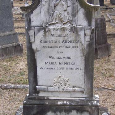 ANDREKA Wilhelm Christian -1914 &amp; Wilhelmine Maria -1917