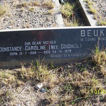 BEUKES Constance Caroline nee GOODALL 1908-1979