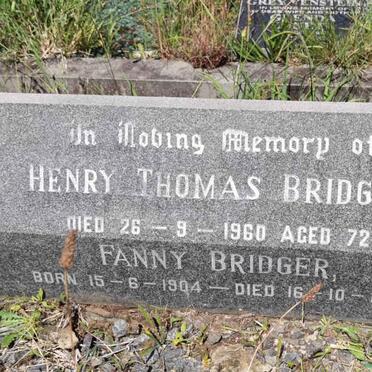 BRIDGER Henry Thomas -1960 &amp; Fanny 1904-1977
