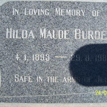 BURDEN Hilda Maude 1893-1982