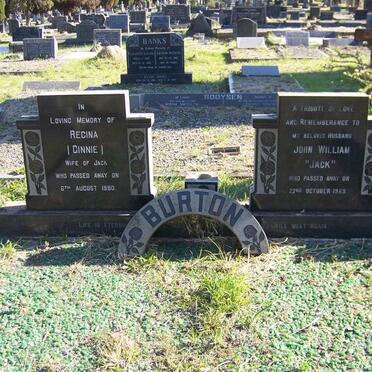 BURTON John William ?-1969 &amp; Regina ?-1980