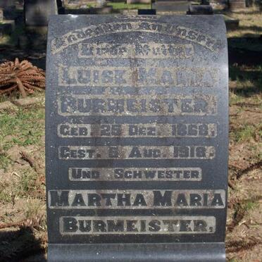 BURMEISTER Luise Maria 1868-1918 :: BURMEISTER Martha Maria