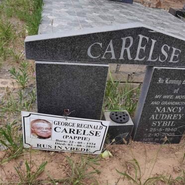 CARELSE George Reginald 1934-2015 &amp; Nancy Audrey Sybil 1940-2005