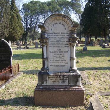 CURLING John Robert -1896 :: GREW Elizabeth Jane nee CURLING -1920