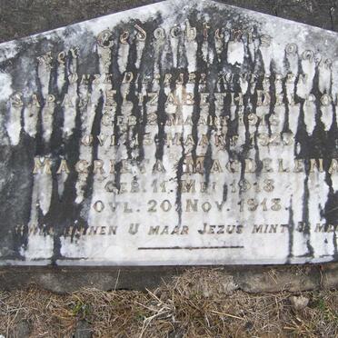 DELPORT Sarah Elizabeth 1916-1923 :: DELPORT Magrieta Magdeleina 1918-1918