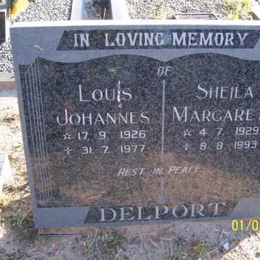 DELPORT Louis Johannes 1926-1977 &amp; Sheila Margaret 1929-1993