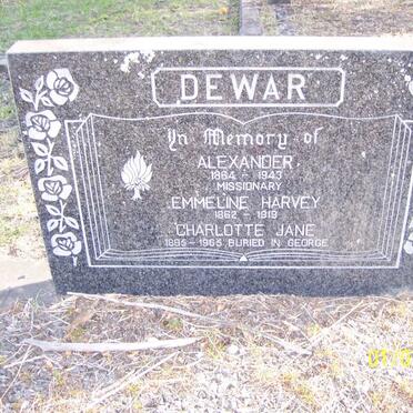 DEWAR Alexander 1864-1943 &amp; Emmeline Harvey 1862-1919 :: Charlotte Jane 1895-1964 