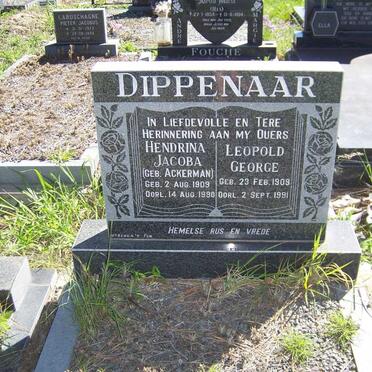 DIPPENAAR Leopold George 1909-1991 &amp; Hendrina Jacoba ACKERMAN 1909-1990