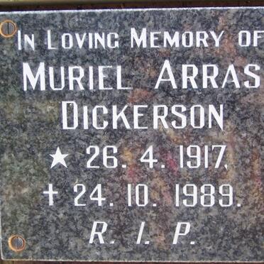 DICKERSON Muriel Arras 1917-1989