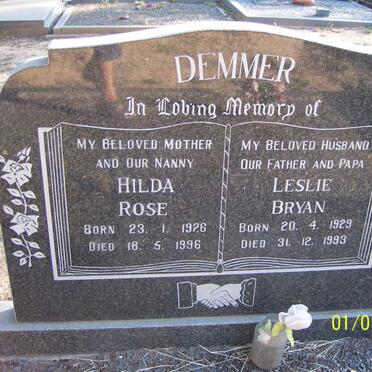 DEMMER Leslie Bryan 1929-1993 &amp; Hilda Rose 1926-1996