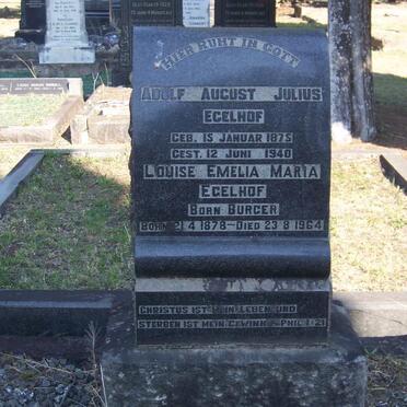 EGELHOF Adolf August Julius 1875-1940 &amp; Louise Emelia Maria BURGER 1878-1964