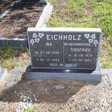 EICHHOLZ Siegfried 1930-1984 &amp; Ina 1934-1993