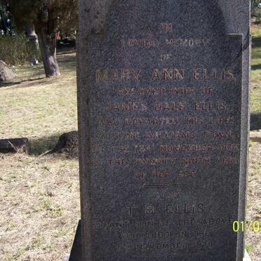 ELLIS Mary Ann -1874  :: T.B. Ellis -1871